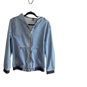 Manfinity Men's hooded denim jacket Sz S